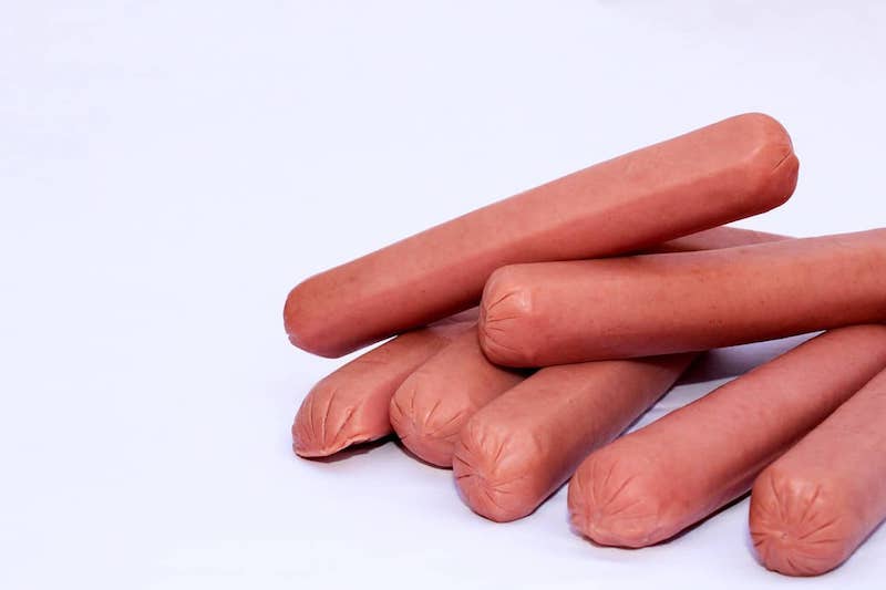 sausages stacked on top of each other