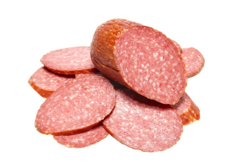 slices of summer sausage trail bologna